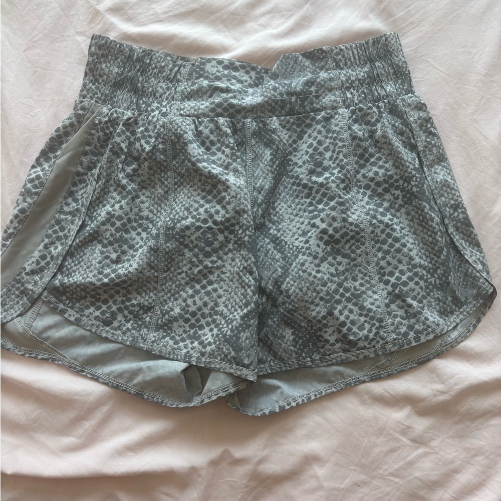 Gray Snake Print Women's Shorts